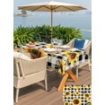 thumbnail image 7 of Outdoor Table Cloth with Umbrella Hole and Zipper, Summer Sunflowers Waterproof Rectangle Tablecloth 54"x80", Pastoral Black Plaid Farmhouse Washable Table Cover for Outside Party Patio Picnic, 7 of 7