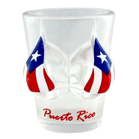 Puerto Rico BikiniBust 3D Shot Glass