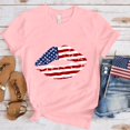 thumbnail image 2 of Vedolay Shirts Womens Tshirts Loose Fit Crew Neck Ruffle Sleeve Summer Casual Tops,Pink XXL, 2 of 4