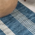 thumbnail image 2 of JONATHAN Y WASHABLE 5 x 8 Area Rug, Vichy Geometric Striped - Blue/Cream, WSH122D-5, 2 of 9
