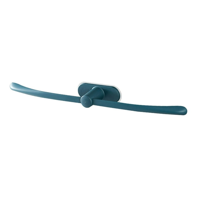 Toallero de plástico autoadhesivo para cocinas, balcones, instación sin tadrar, resistente al agua, extraíble, estable, fuerte capacidad de carga Azul Sunnimix Estante de riel colgante