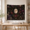 thumbnail image 5 of Moon and Moth in Mystical Night with Vibrant Orchids Ethereal Boho Style for Boho Decor Lovers Mystical Wall Art Halloween Gift Tapestry Wall Hanging for Bedroom, Living Room and Dorm, 5 of 7
