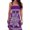 Purple, variant on Women's Summer Dress Strapless Floral Print Bohemian Casual Mini Beach Dress Cover Ups