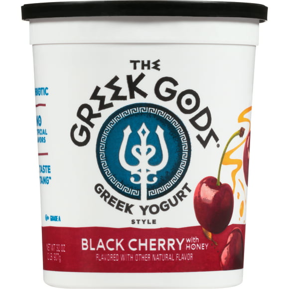 The Greek Gods Probiotic Black Cherry with Honey Greek Yogurt, 32 oz