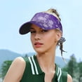 thumbnail image 4 of KLL Sport Sun Visor Hats Ball Caps Empty Top Baseball Sun Cap for Men Women-Snowfall Sky White Purple, 4 of 6