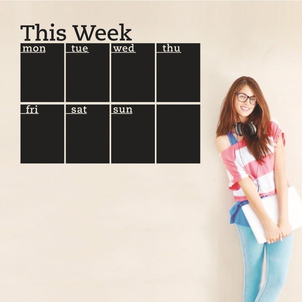 LITINKIMI Black Chalkboard Wall Calendar Sticker for Easy Planning 3Pcs