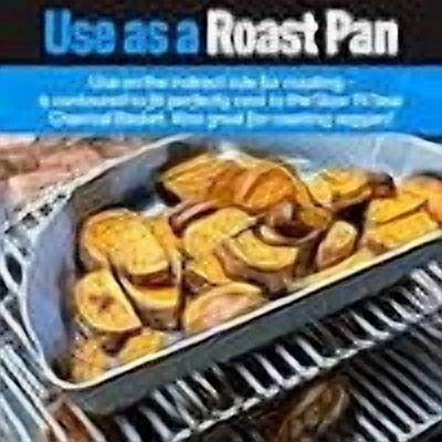 SnS Grills Slow 'N Sear® Drip 'N Griddle Pan 22" — Stainless Steel 3-in-1 Drip Pan, Griddle & Airflow Director for Weber 22-Inch Kettle Grills