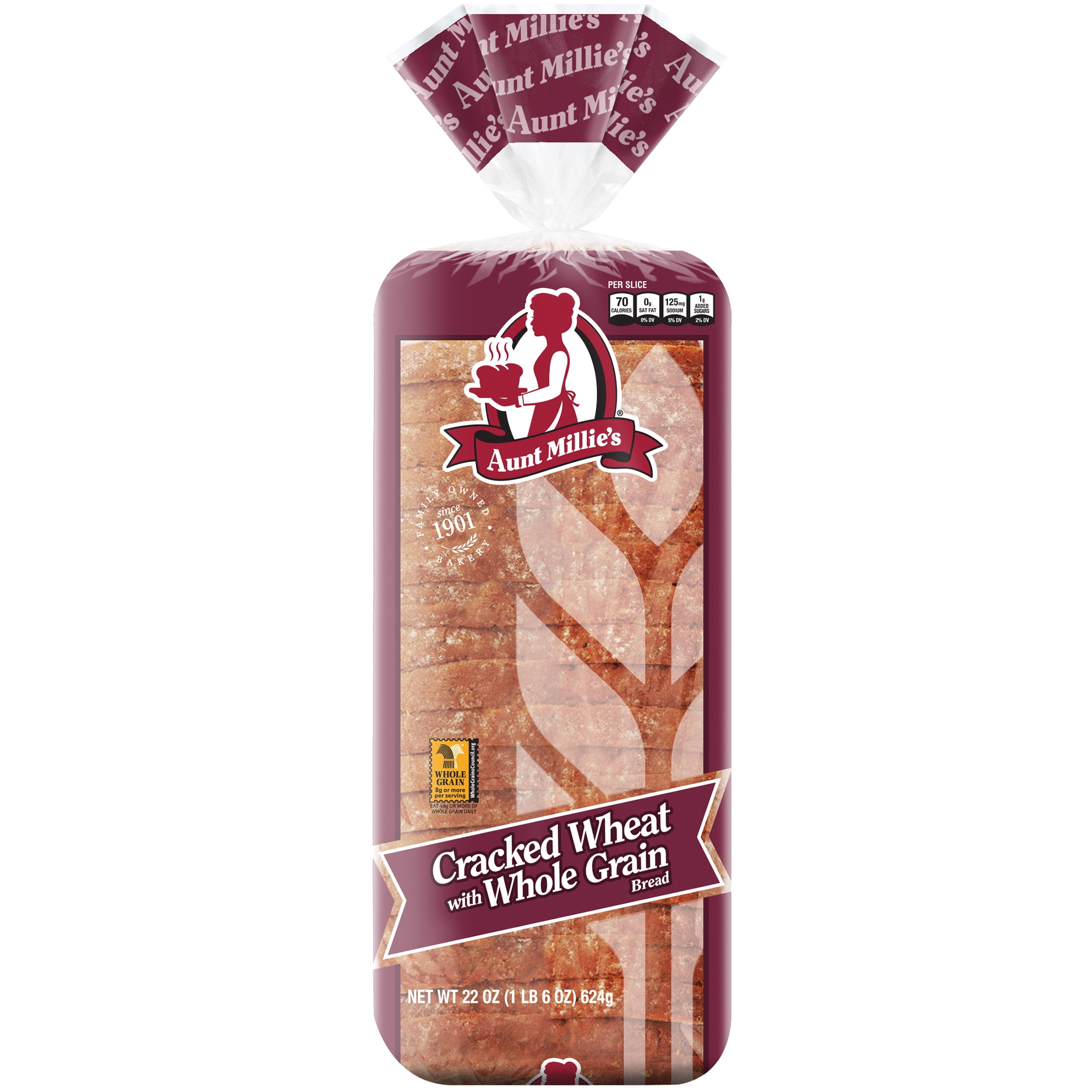 Aunt Millie's Cracked Wheat with Whole Grain Bread, 22 oz