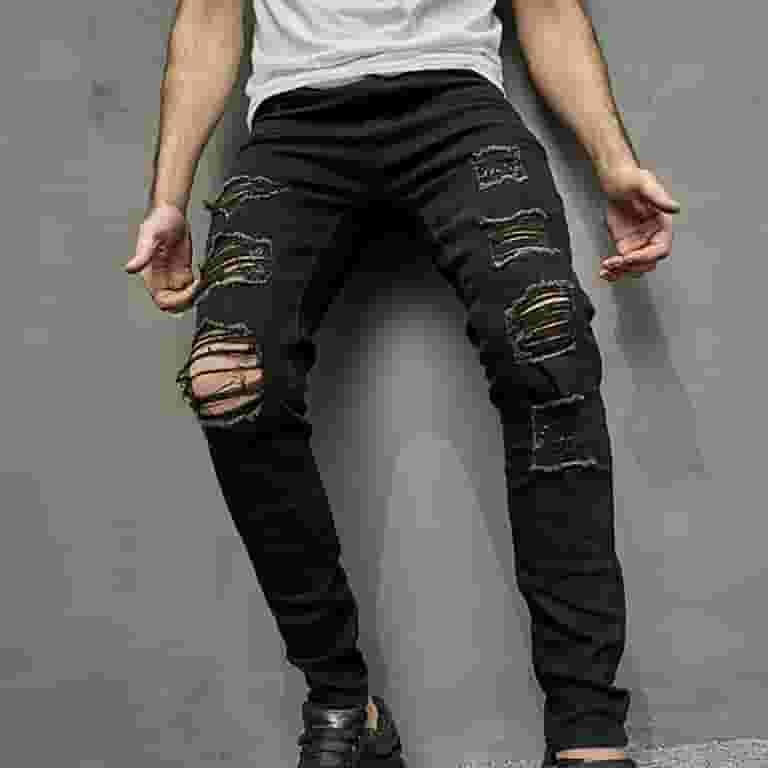 特別価格 Ripped Jeans For Men, Men's Slim Ripped Jeans Casual Fashion Clothing