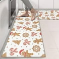 thumbnail image 2 of Kitchen Rugs Sets Of 2,White Christmas Gingerbread Man Pattern Anti Fatigue Kitchen Mat Rugs Non Slip Washable,Decorative Kitchen Floor Mats for Kitchen,Sink,Laundry,17"X47", 2 of 5