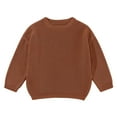 thumbnail image 3 of Usaibhir Toddler Baby Girl Boy Knit Sweater Blouse Pullover Sweatshirt Warm Crewneck Long Sleeve Tops Fall Winter Clothes for 9M-4Y, 3 of 11