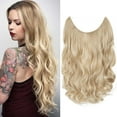 thumbnail image 2 of Benehair Adjustable Headband Invisible Wire Hair Extensions Highlight Long Wavy Curly Synthetic Hairpiece for Women Heat Resistant Fiber No Clip, 2 of 8