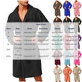 thumbnail image 4 of Hrsba Fleece Robe for Men,Solid Color Double Fleece Turn Down Collar Open Front Sleep Robe With Belt Wearable Outdoor Fall Bathrobe, 4 of 8