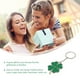 thumbnail image 5 of Llavero de trébol de cuatro hojas con la suerte, con brillantes y brillantes, ideal como regalo para el Día de San Patricio., 5 of 5