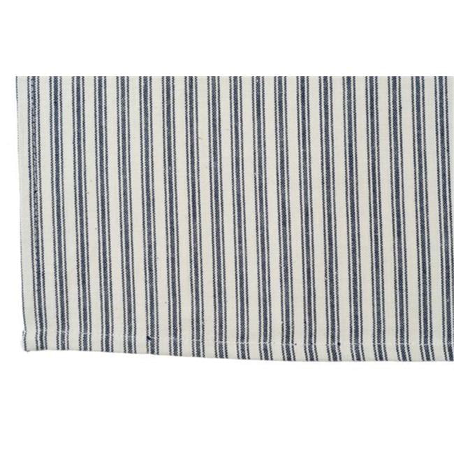 Set of 2 Classic NAVY BLUE TICKING STRIPE Cotton Dish Towels 