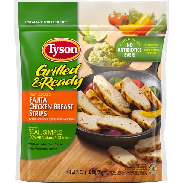 Tyson® Grilled & Ready® Fully Cooked Fajita Chicken Strips, 22 oz