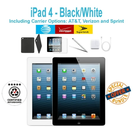 Certified Refurbished Apple Ipad 4th Gen 16gb Black Verizon Plus