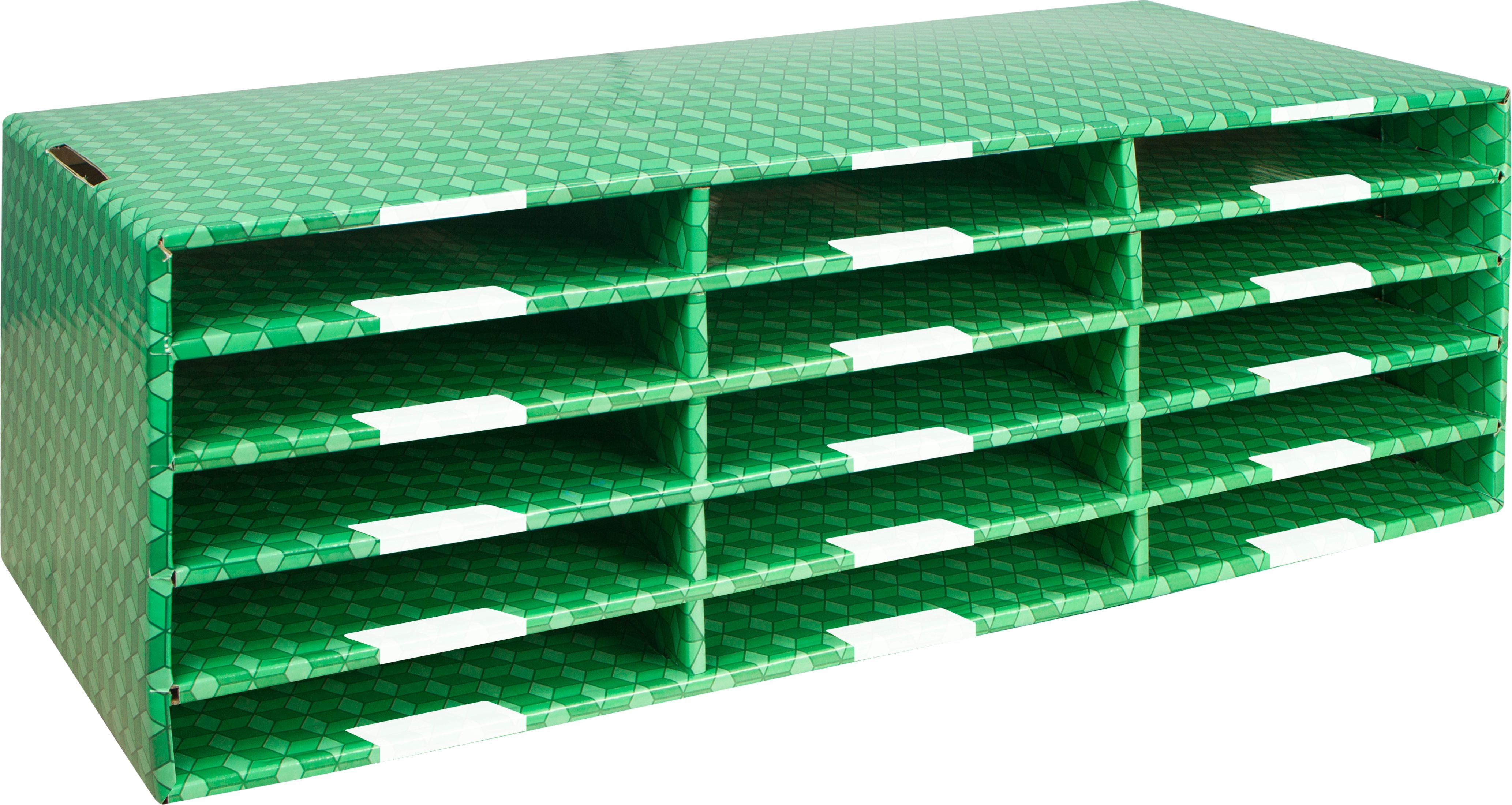 Corrugated Construction Paper Sorter with 10 or 15 Slots