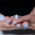 thumbnail image 2 of Silvago Jewel 14K White Gold Over Ring for Her - 1.9 Ct Pear Cut Diamond Ring for Women's - Split Shank Diamond Engagement Wedding Ring for Women's - Silver Diamond Beautiful Special Occasion Ring, 2 of 8