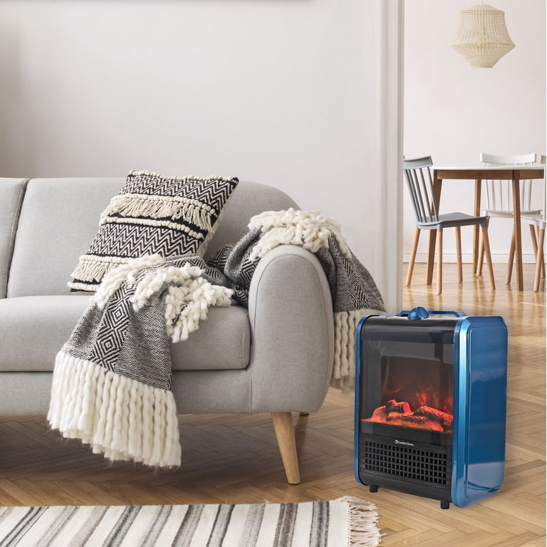 Comfort Zone Mini Portable Electric Fireplace Heater - Walmart.com