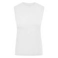 thumbnail image 4 of Tank Tops for Women under $5 Sleeveless Round Neck Casual Ladies Vest Tank White L, 4 of 5