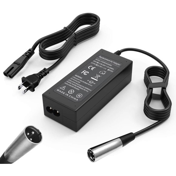 Cargador de batería eléctrico para patinete, 24 V, 2 A, 3 pines, XLR para Pride