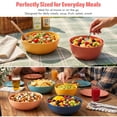 thumbnail image 3 of MASTERCOOK 27 oz Deep Plastic Bowls Set of 6 Unbreakable Stackable Bright, 3 of 7