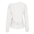 thumbnail image 6 of BLVB Women off the Shoulder Top Long Sleeve Shirts Ruched Tight Fitted Going out Tops Tee Blouse Trendy Outfits, 6 of 6