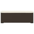 thumbnail image 2 of vidaXL Ottoman Bench with Cushion Brown 110x30x40 cm Poly Rattan, 2 of 5
