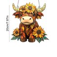 thumbnail image 3 of BingTong Bohemian Style Dreamcatcher Pendant,Bird Cow Angel Moon Pattern Suncatcher Pendant With Metal Chain, Colorful Light Catching Wall Window Decor For Home Decor Doors Windows C, 3 of 7