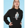 thumbnail image 2 of Parrot In Pastel Colors Hoodie Women -Image by Shutterstock, Female 3X-Large, 2 of 4