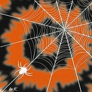Boston International - 3-Ply 5" Cocktail Napkins - Halloween Tie Dye Web