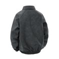 thumbnail image 3 of VeFlora Big & Tall Mens Retro Solid Jacket, Lapel Loose Fit Casual Coat, Faux Suede Oversized Anorak for Men, Daily Streetwear and Commuting Outfits.(Black/M), 3 of 4