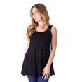 thumbnail image 3 of Womens Scoop Neck Flared Tank Top, 3 of 11