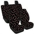 thumbnail image 5 of Jeiento Christmas Car Seat Covers for Front Rear Seats Full Set of 4 Candy Cane Auto Bucket Seat Cushion Rear Bench Protector Van SUV Truck Automotive Interior Accessories Black, 5 of 7