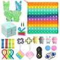 thumbnail image 1 of ITFABS Decompression Toys Kit, Fidget Pad Puzzle Ring Squeezing Toys Set, 1 of 10