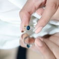 thumbnail image 6 of Rosec Jewels London Blue Topaz Pear Shaped Engagement Ring - 5X7 mm - Blue Topaz Diamond Ring - AAA Grade - with Jewelry Box, 10K White Gold, US 6.50, 6 of 8