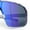 White - Blue Mirror, variant on Mens Oversized Color Mirror Shield MTB Half Rim Sport Plastic Sunglasses Blue - Orange Mirror