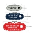 thumbnail image 5 of Signs ByLITA Designer Tips Are Greatly Appreciated (Smiley vector) Sign (Red) - Large, 5 of 6