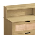 thumbnail image 7 of 43.31" 6-Drawer Rattan Storage Cabinet with LED Lights and Power Outlet, Natural, 7 of 7