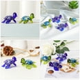thumbnail image 5 of Figurita de tortuga de cristal artesanal, figura de Animal de tortuga, figura de tortuga marina en miniatura, decoración de escritorio, 5 of 5