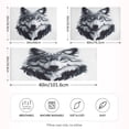 thumbnail image 4 of Dailycode Satin Pillow Case Standard Silk Pillow Cover for Hair and Skin Envelope Closure Black White Wolf Face 20"x26", 4 of 9