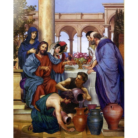 Catholic print picture - Wedding at Cana T - 8" x 10" ready to be framed