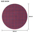 thumbnail image 6 of Red Blue Checkered Pattern Round Tablecloth 60"x60",Wrinkle Wipeable Table Cloth for Kitchen Dining Room Picnic Patio Party, 6 of 6
