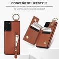 thumbnail image 2 of Dteck for Samsung Galaxy Note 20 Ultra Case Wallet with Card Holder, PU Leather Zipper Pocket Card Slots Front Cover Flip Kickstand Shockproof Phone Case for Galaxy Note20 Ultra 5G,Brown, 2 of 6