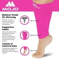 thumbnail image 4 of Wide Calf Mojo Unisex Footless Compression Socks 20-30mmHg - Pink, 3X-Large, 4 of 8