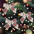 thumbnail image 5 of SUSHANG 10PCS Christmas Bows Fabric Tree Garland Accessories Lightweight Versatile Decoration for Trees Tables Wreaths Festive Charm Various Styles Perfect for Parties Home Holiday Decor Great Gift, 5 of 9
