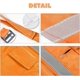 thumbnail image 4 of Chubasquero naranja para perros, poncho con capucha ajustable y elegante con diseño de tira reflectante de seguridad para perros medianos y grandes (L), 4 of 6