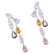 thumbnail image 3 of Aretes Colgantes Yinane Colorido Brillante 2 Piezas, 3 of 8