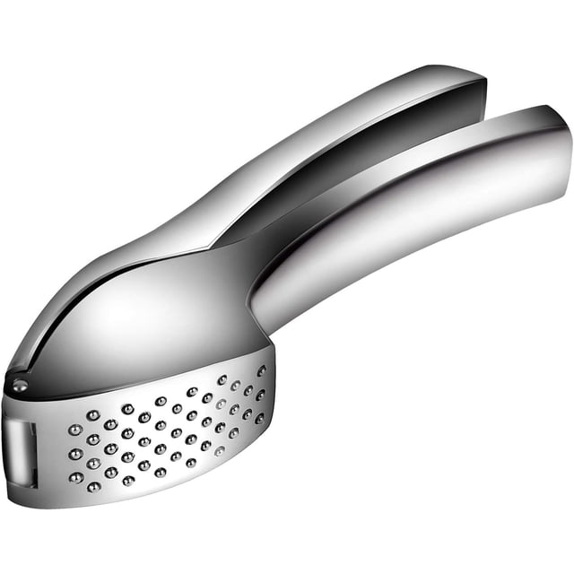 Picadora de ajo innovadora, diseño de mango cómodo, tritura y pica fácilmente, prensa de ajo oscilante, construcción de aleación de zinc de grado alimenticio, a prueba de óxido, ergonómica,